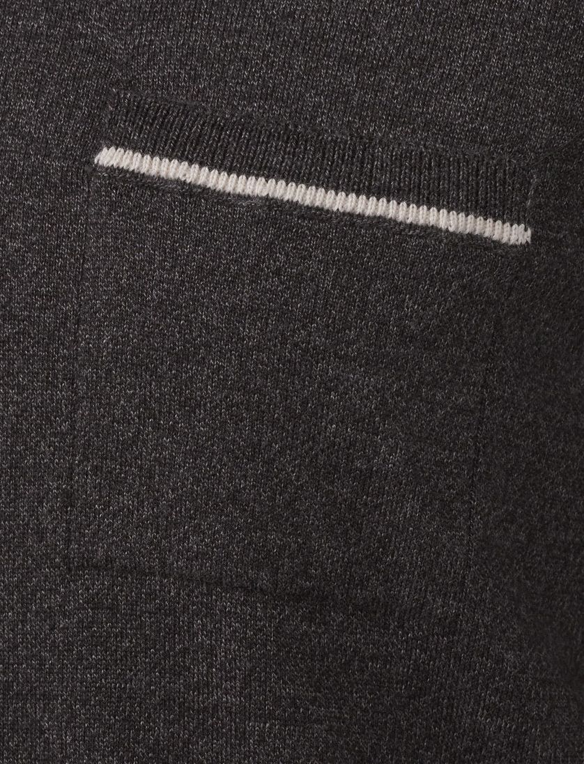 Bugatti polo bruin met rits katoen wijde fit