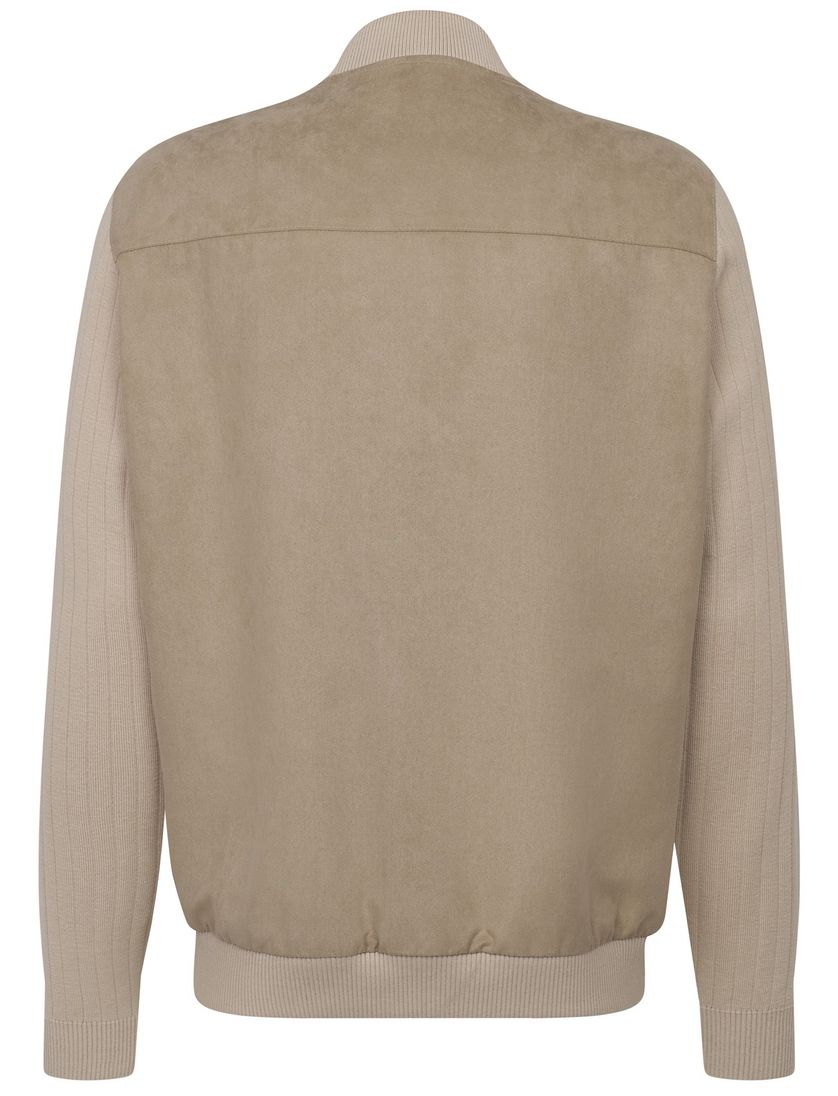 katoenen Bugatti outdoor vest beige wijde fit