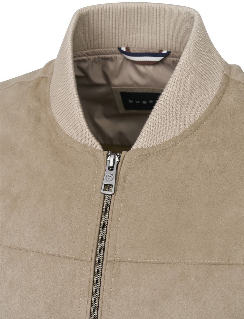 katoenen Bugatti outdoor vest beige wijde fit