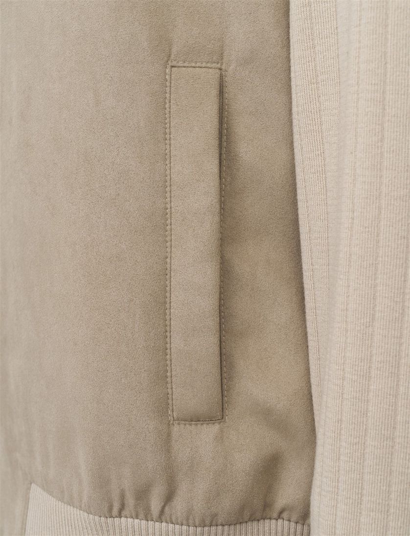 katoenen Bugatti outdoor vest beige wijde fit