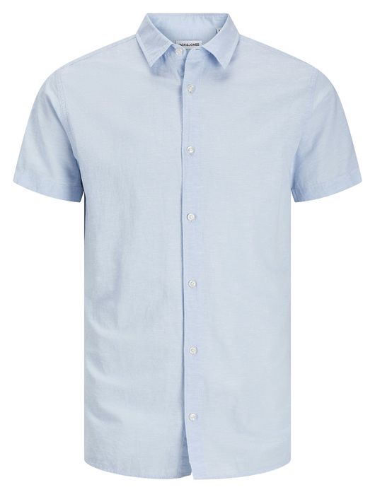 casual overhemd korte mouw lichtblauw Jack & Jones