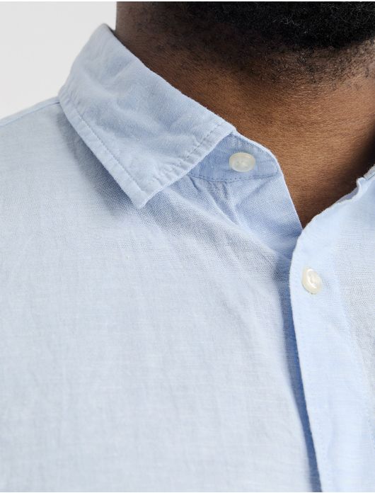 casual overhemd korte mouw lichtblauw Jack & Jones