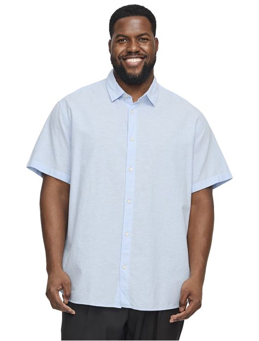casual overhemd korte mouw lichtblauw Jack & Jones