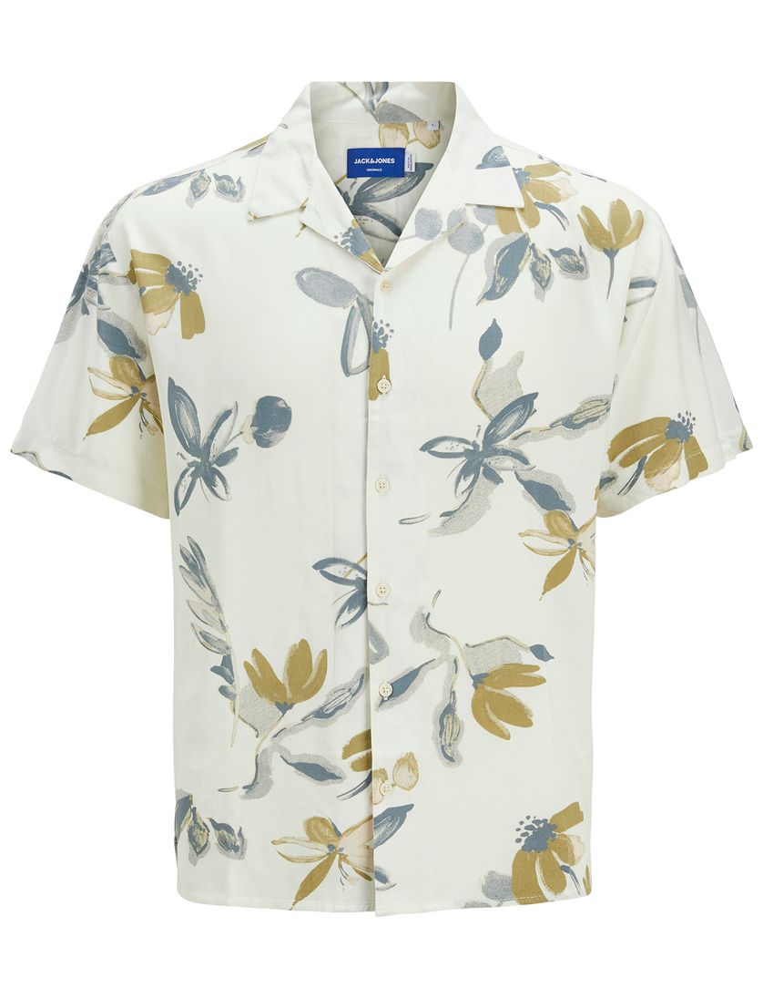 Cloud Dancer casual overhemd korte mouw Jack & Jones wit