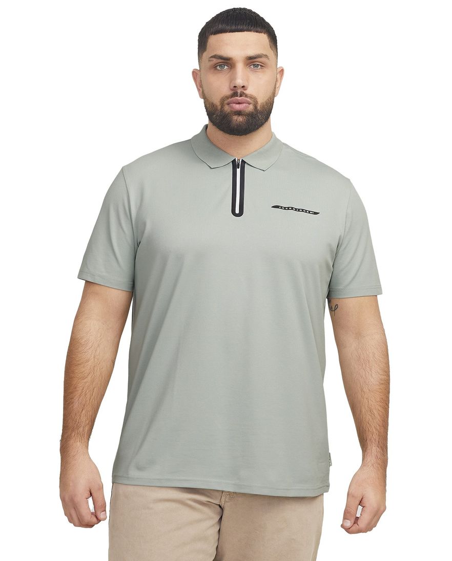 Jack & Jones Aqua Gray poloshirt korte mouw grijs