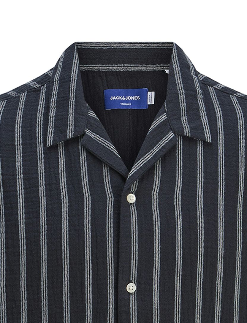 zwart casual overhemd korte mouw Jack & Jones Sky Captain