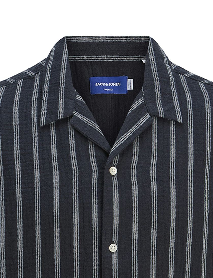 zwart casual overhemd korte mouw Jack & Jones Sky Captain