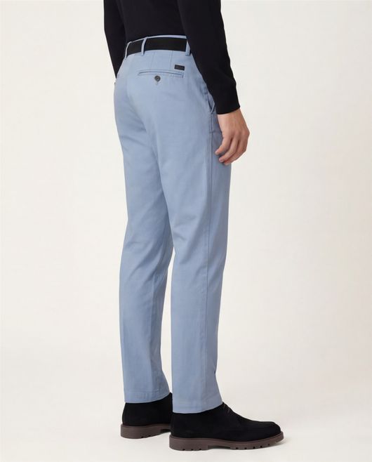 Hiltl P Ama pantalon flatfront effen blauw normale fit