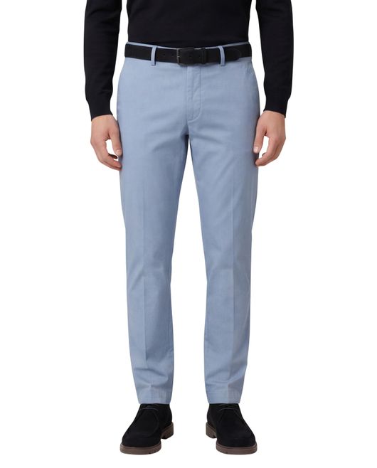 Hiltl P Ama pantalon flatfront effen blauw normale fit