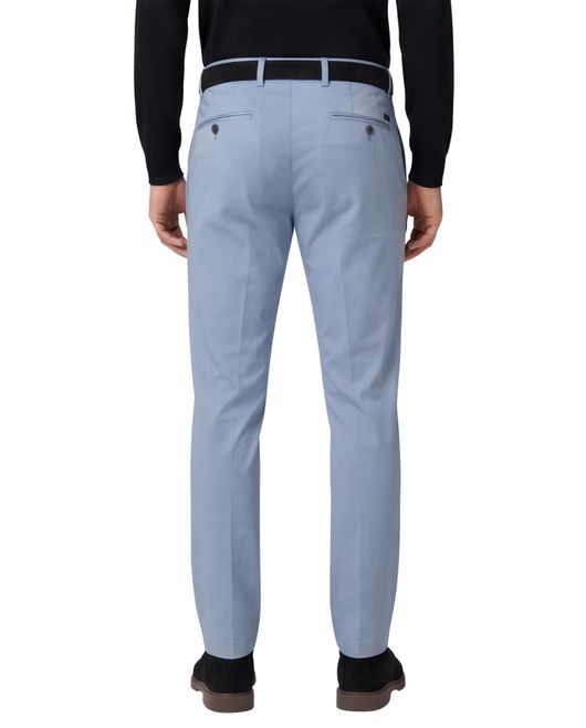 Hiltl P Ama pantalon flatfront effen blauw normale fit