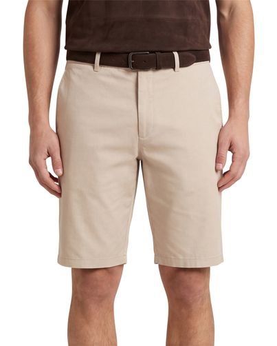 Hiltl Hiltl chino short beige effen slim fit katoen