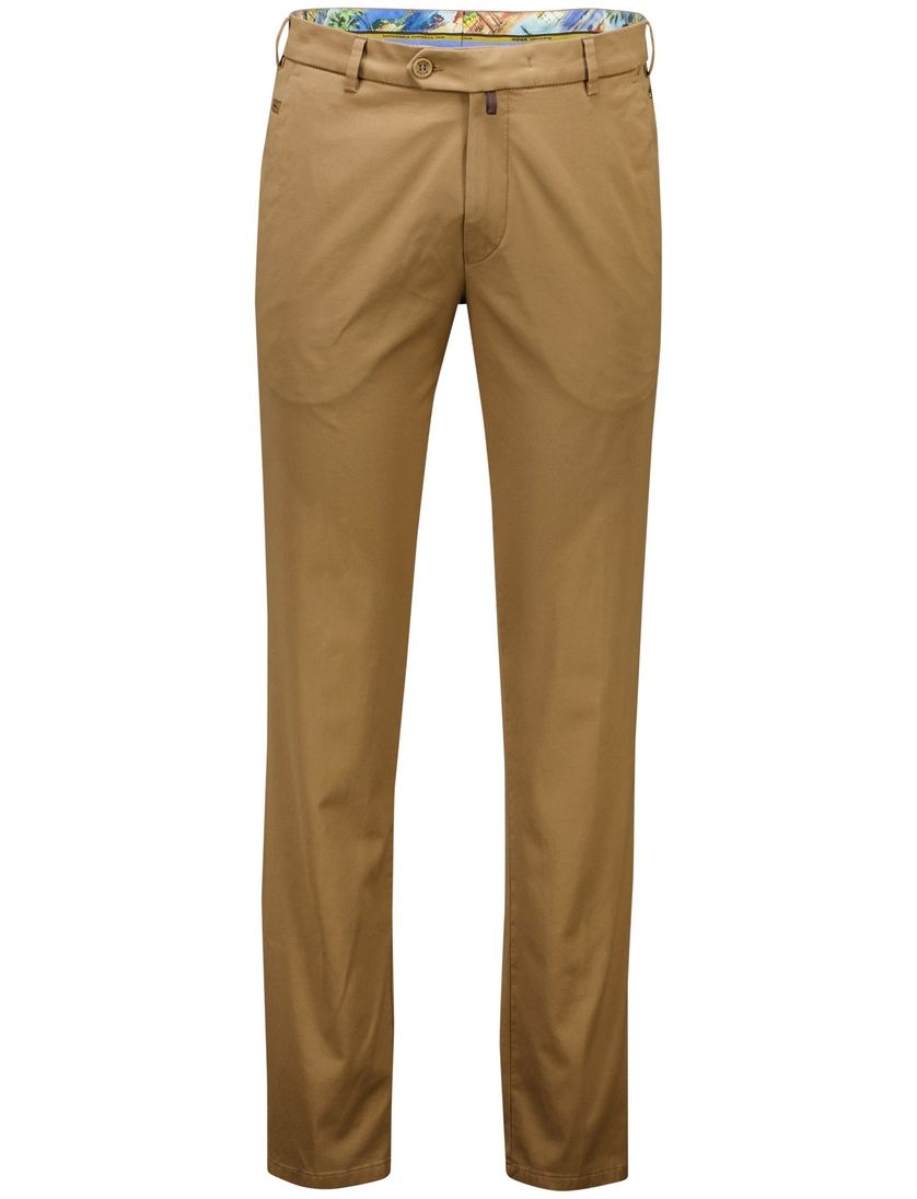 Meyer Bonn pantalon bruin katoen effen