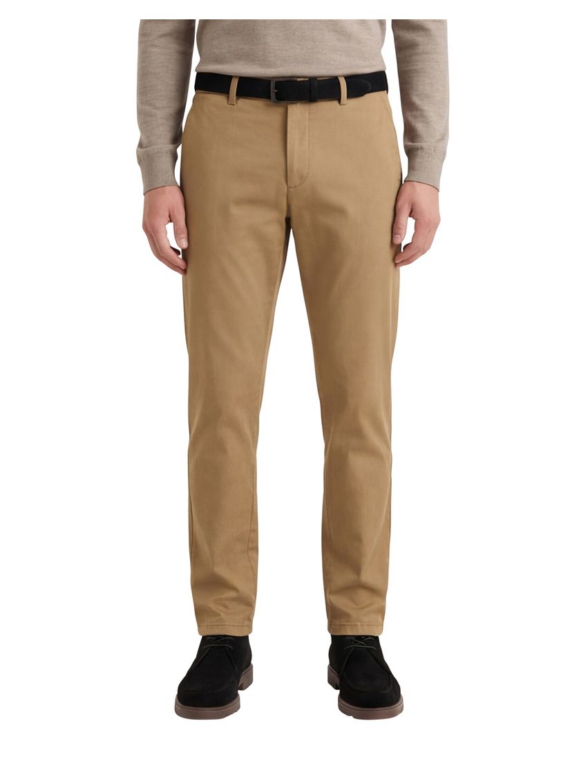 Meyer Bonn pantalon bruin katoen effen