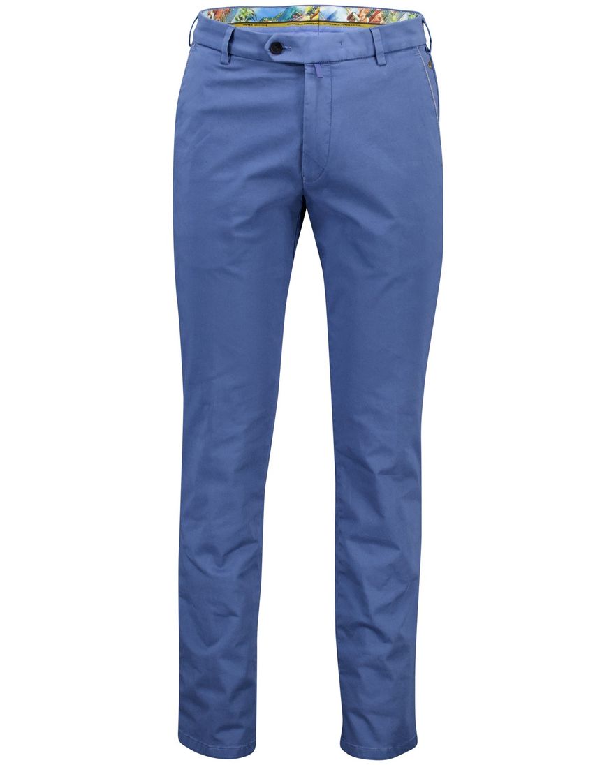 Meyer pantalon flatfront newyork blauw effen