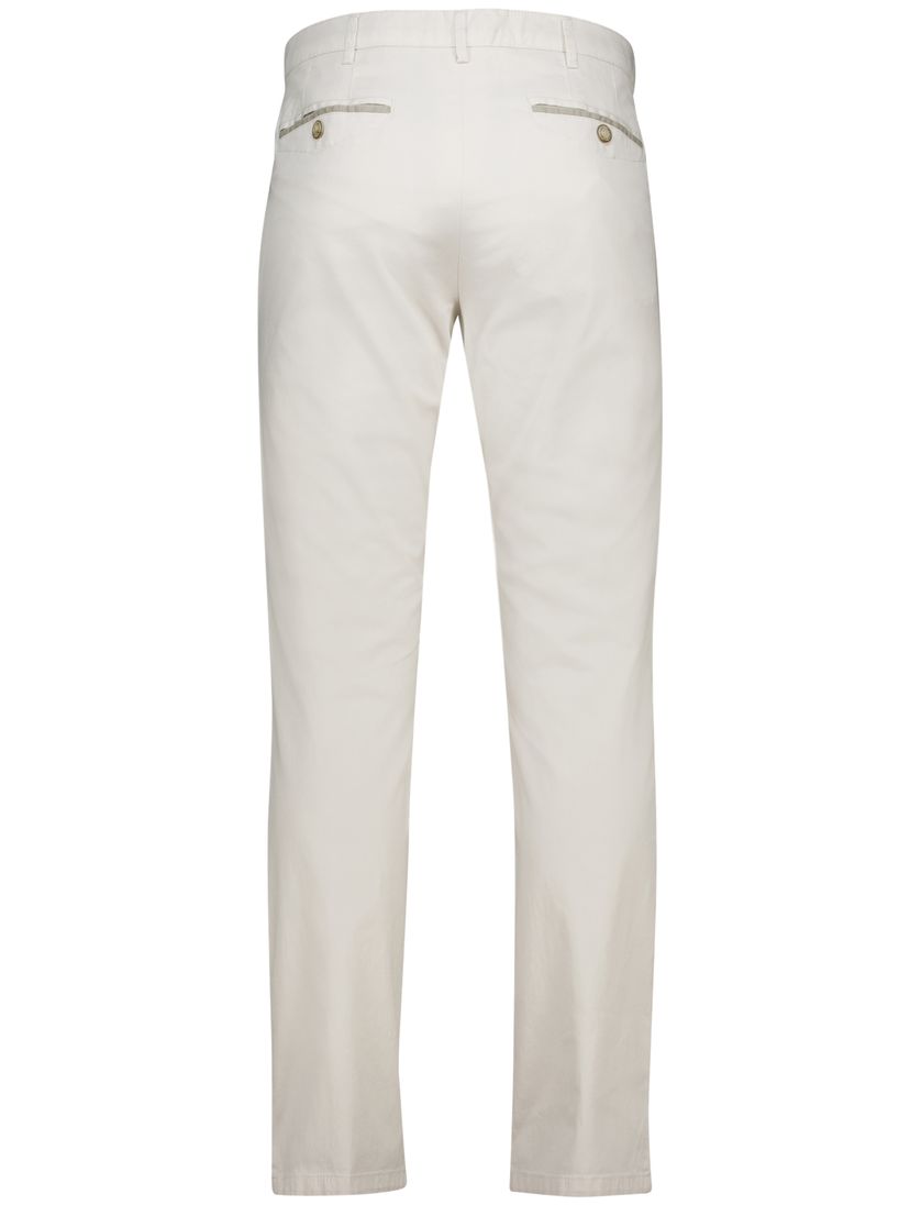 katoenen Meyer Chicago pantalon licht beige normale fit