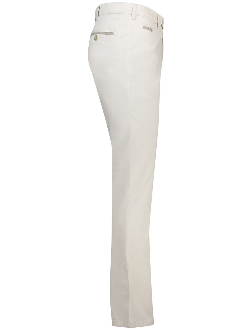 katoenen Meyer Chicago pantalon licht beige normale fit
