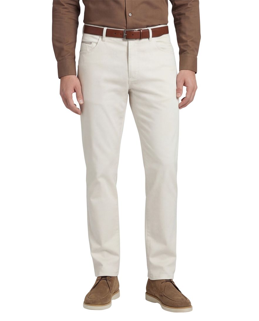 Meyer Chicago pantalon katoen licht beige normale fit