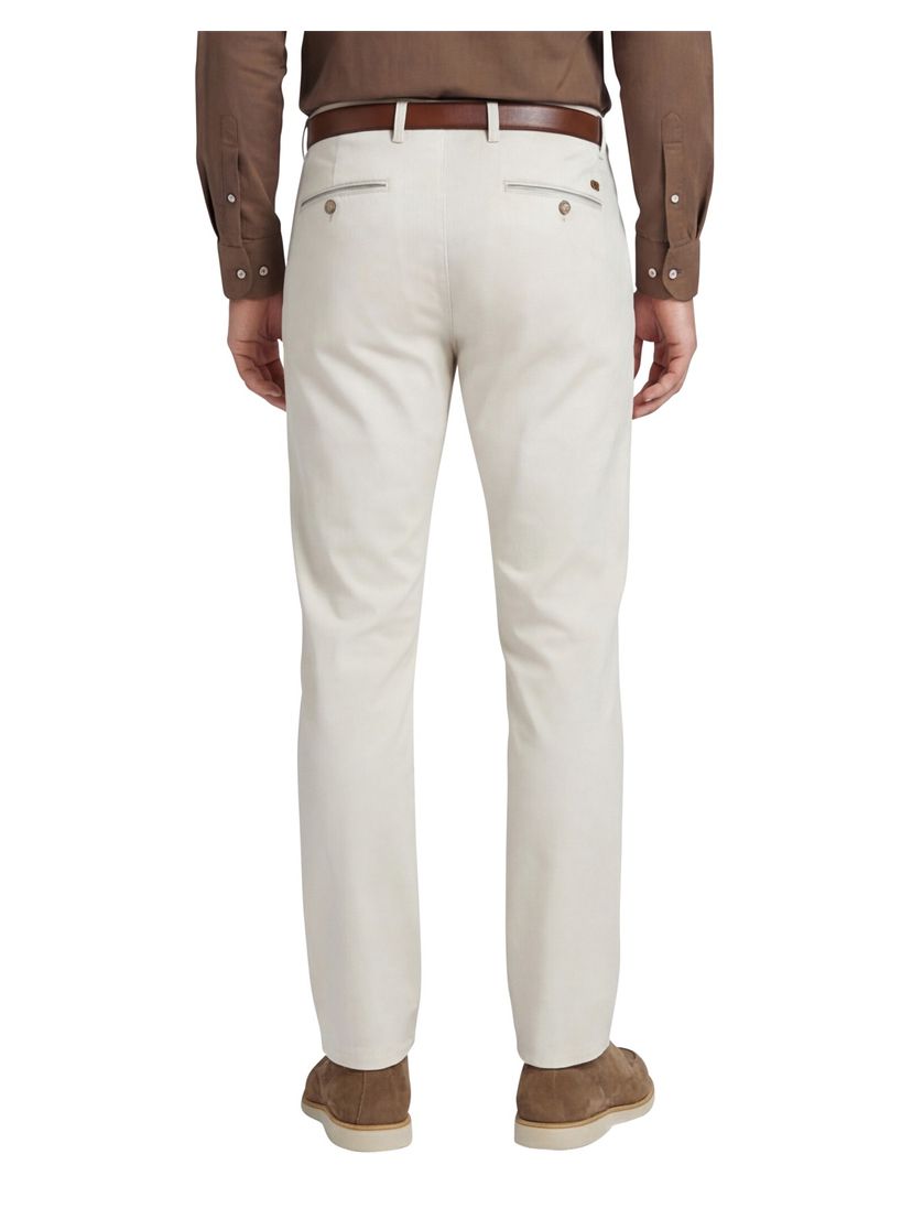katoenen Meyer Chicago pantalon licht beige normale fit