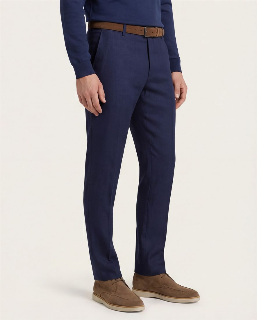 Meyer pantalon Bonn blauw katoen
