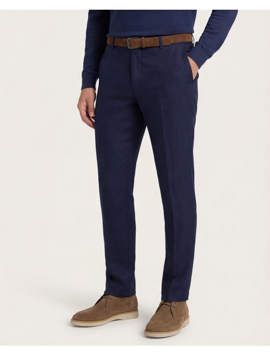 Meyer pantalon Bonn blauw katoen