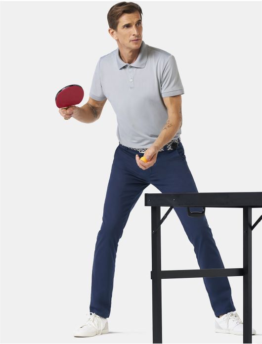 katoenen broek donkerblauw Meyer Bonn