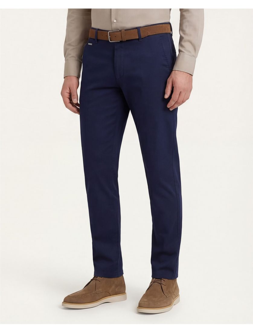Meyer pantalon flatfront Tokyo donkerblauw