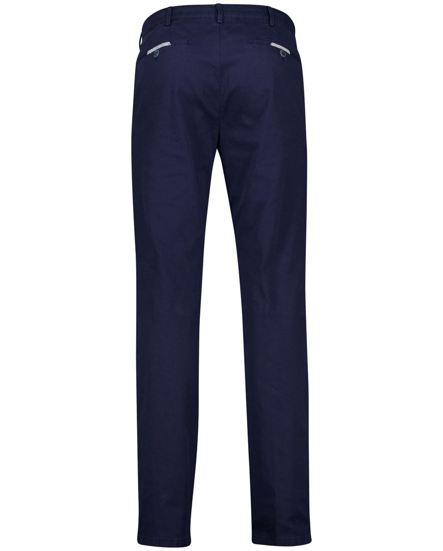 Meyer Pantalon flatfront Tokyo donkerblauw effen