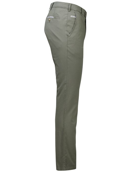 Meyer Pantalon katoen groen flatfront