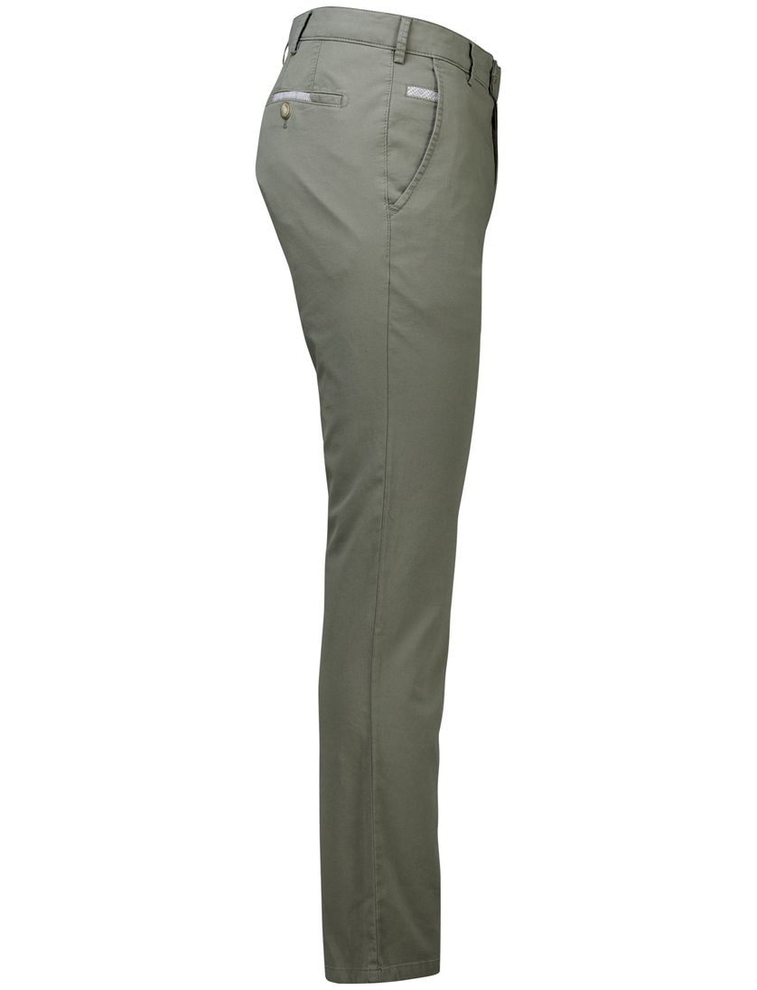 Meyer Pantalon katoen groen flatfront
