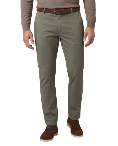 Meyer Meyer Pantalon katoen groen flatfront effen