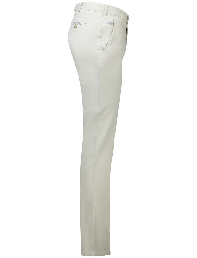Meyer Pantalon katoen beige flatfront effen