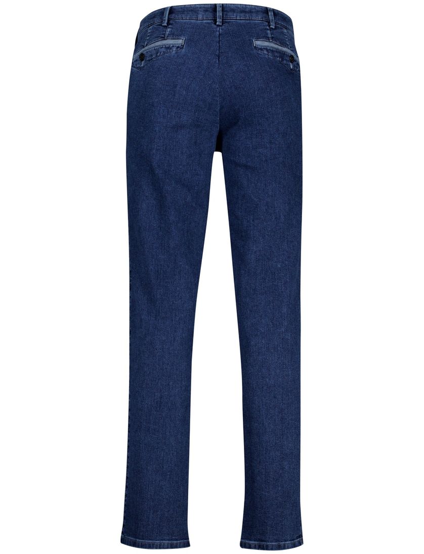 Meyer Dublin pantalon jeans blauw denim normale fit