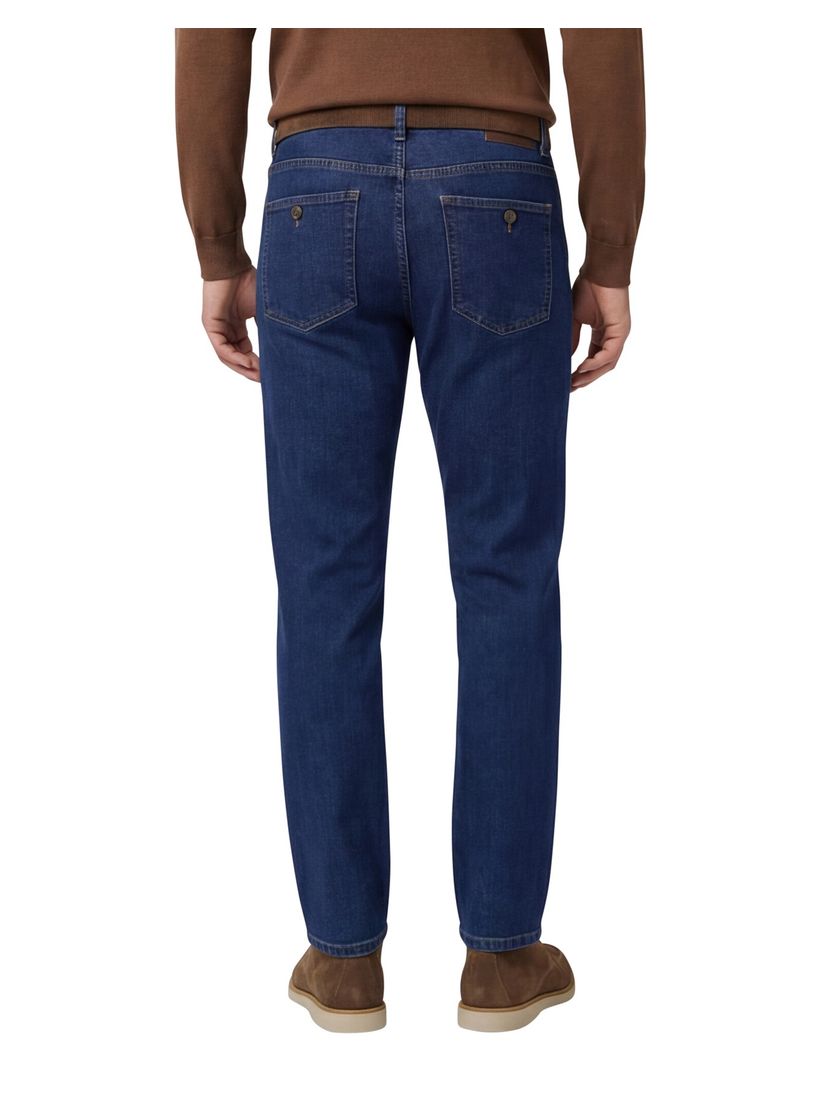 Meyer Dublin pantalon jeans blauw denim normale fit