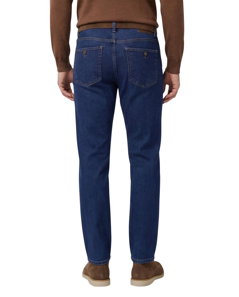 Meyer Dublin pantalon jeans blauw denim normale fit