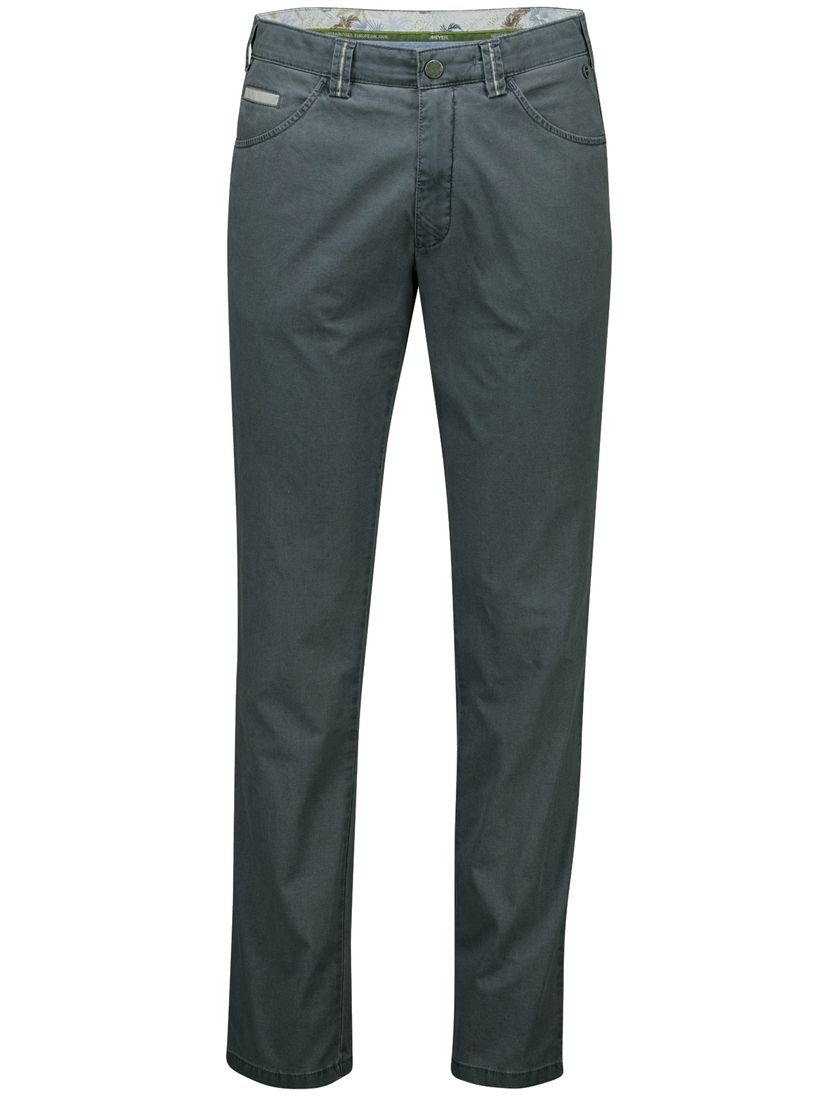 Meyer Dublin Pantalon blauw 5-pocket katoen