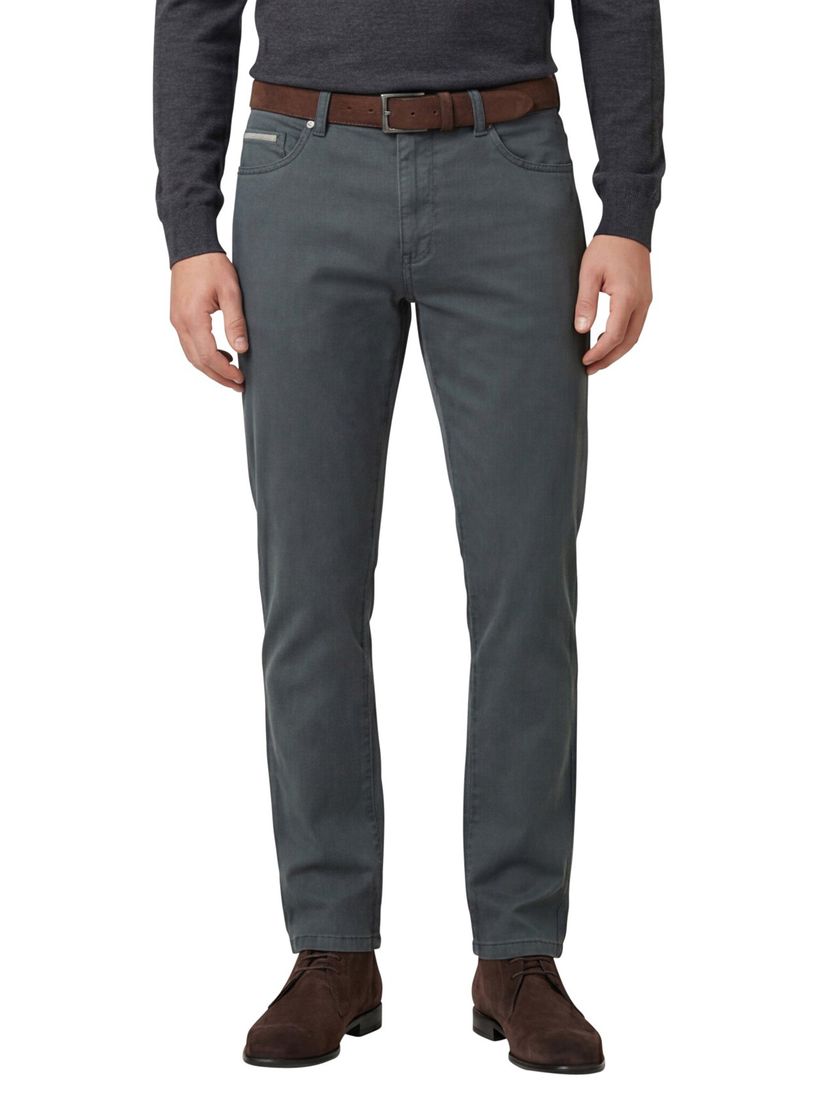 Meyer Dublin Pantalon blauw 5-pocket katoen