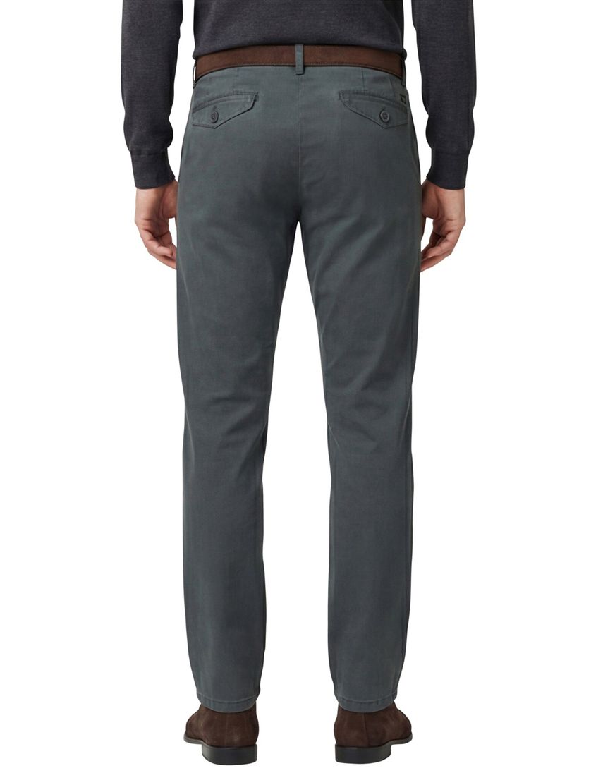 Meyer Dublin Pantalon blauw 5-pocket katoen