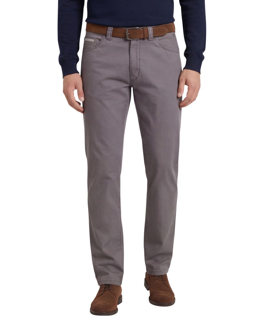 Meyer Dublin panatalon katoen grijs normale fit