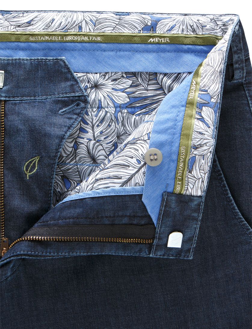 Meyer Pantalon jeans blauw effen