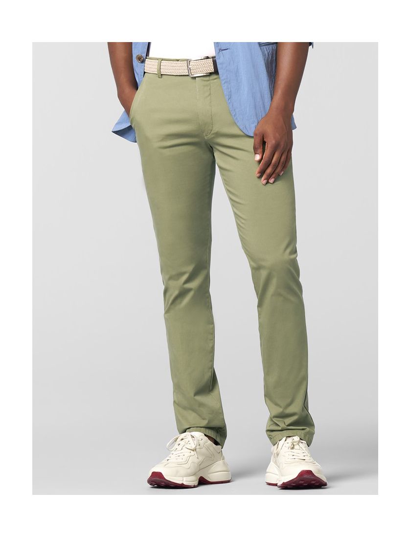katoenen broek Meyer New York groen