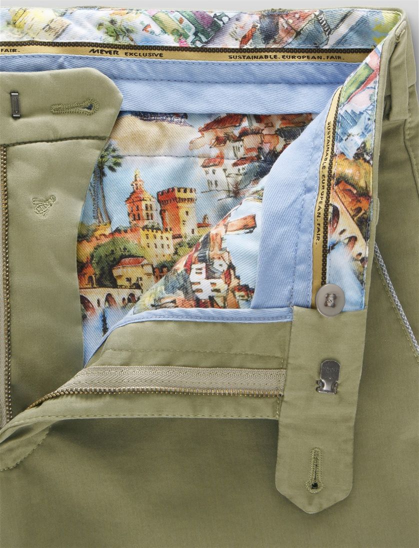 katoenen broek Meyer New York groen