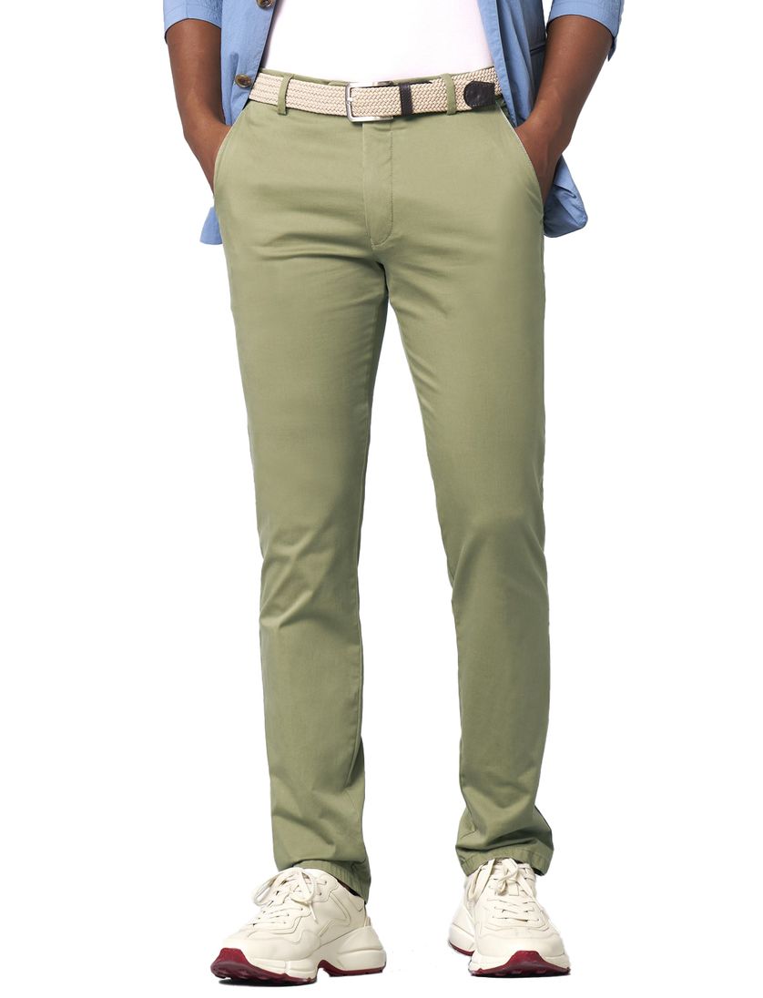 katoenen broek Meyer New York groen