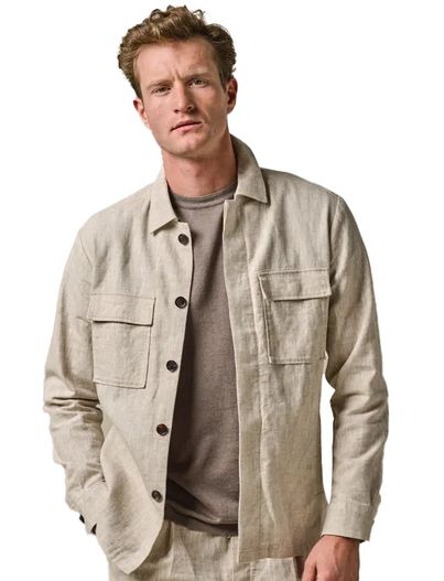 Profuomo beige Profuomo casual overshirt
