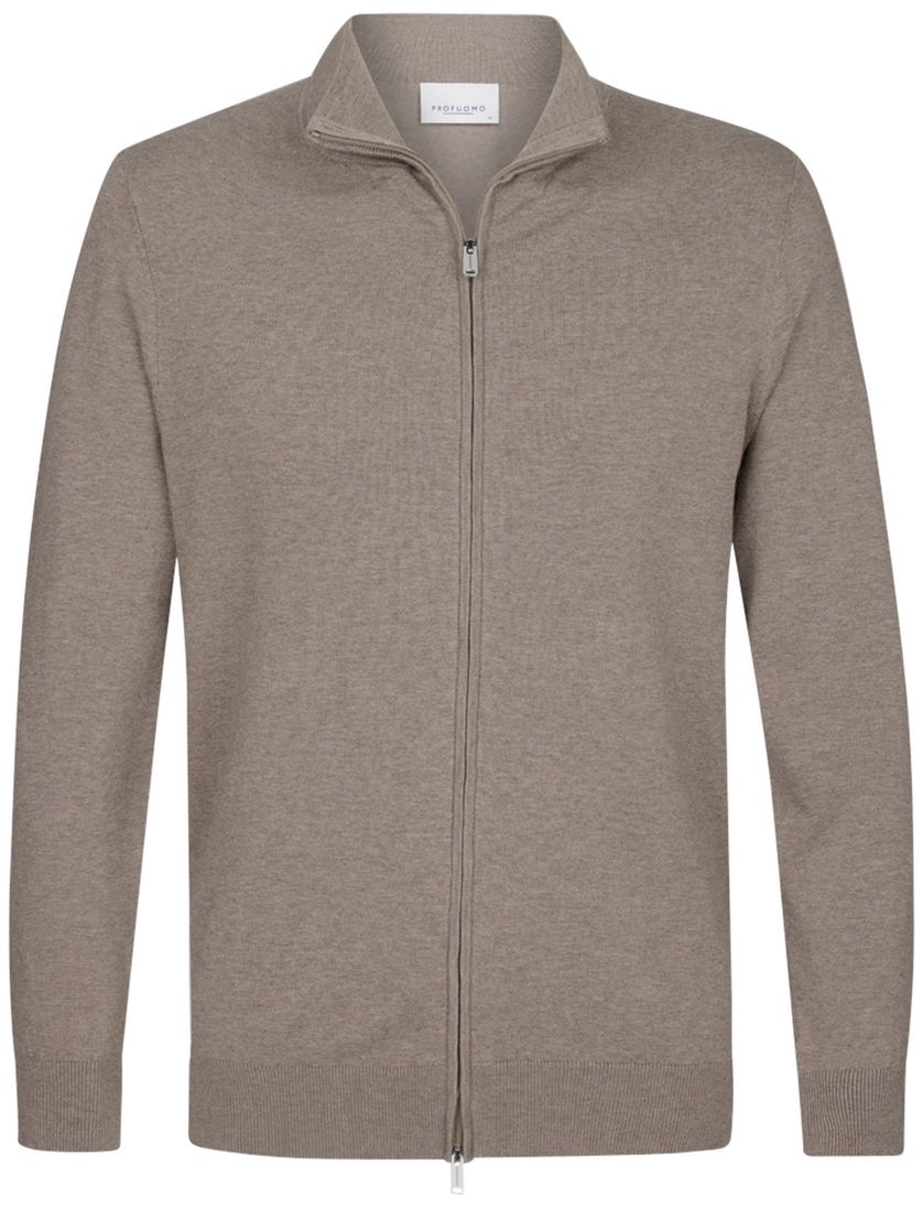 Profuomo vest bruin gemêleerd lyocell Luxury Basic