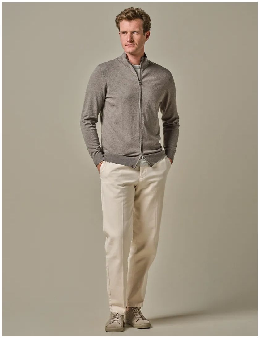 Profuomo vest bruin gemêleerd lyocell Luxury Basic