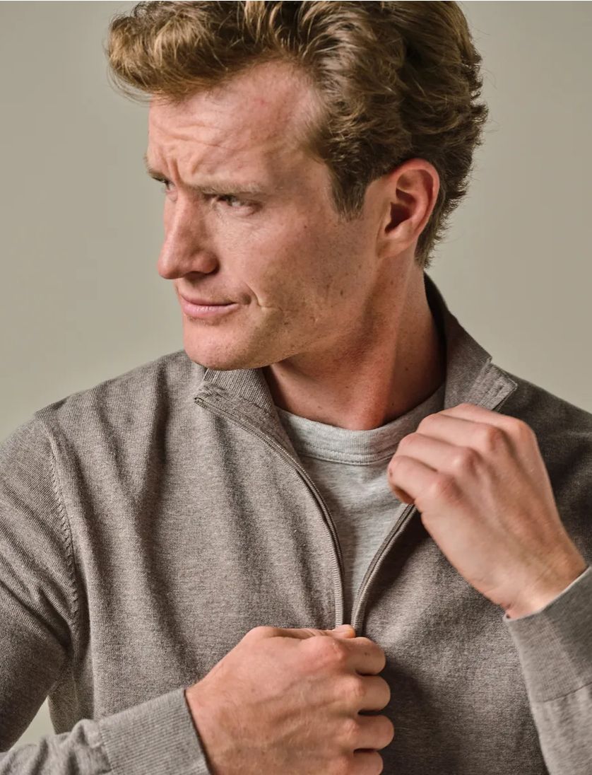 Profuomo vest bruin gemêleerd lyocell Luxury Basic