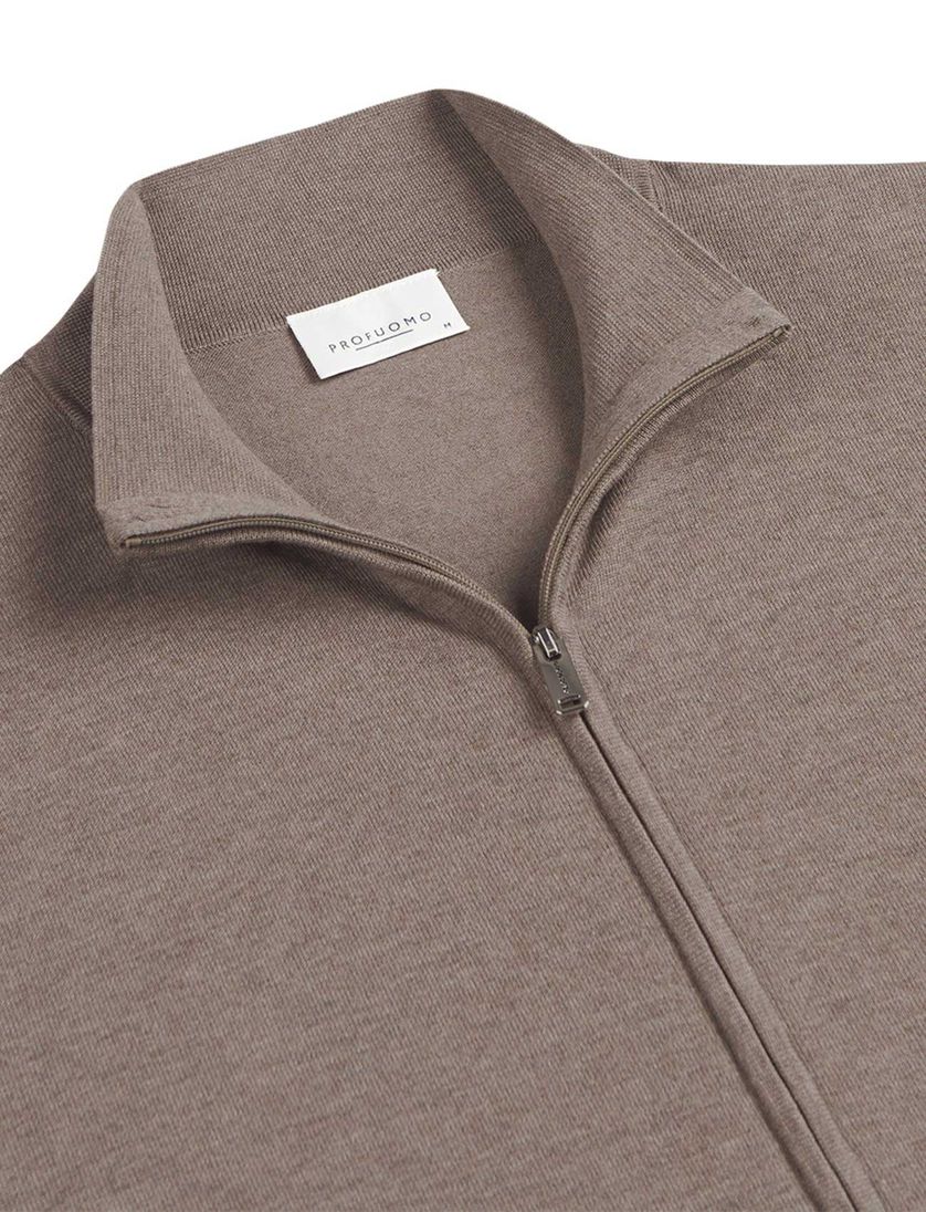 Profuomo vest bruin gemêleerd lyocell Luxury Basic