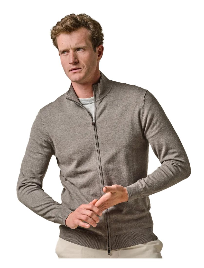 Profuomo vest bruin gemêleerd lyocell Luxury Basic