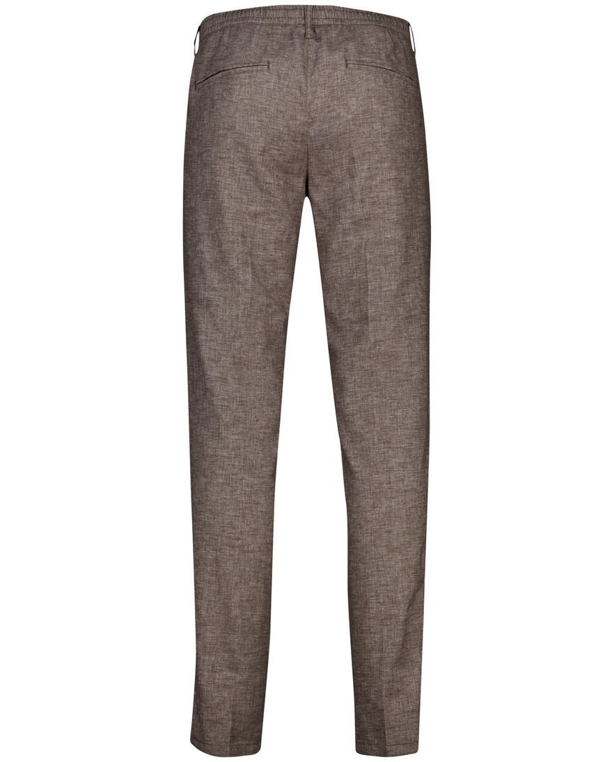 Profuomo linnen-blend sportcord pantalon taupe