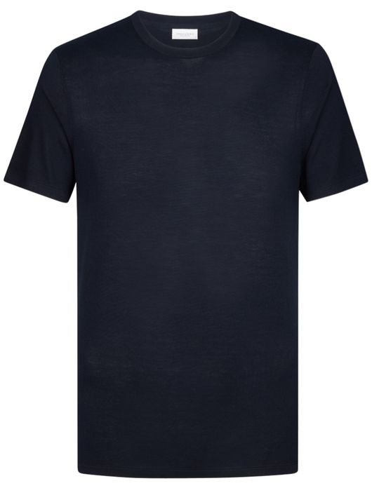 Profuomo t-shirt donkerblauw gemêleerd lyocell